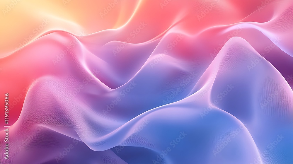 Obraz premium Abstract Pastel Waves Flowing Softly