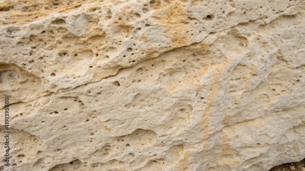 A medium closeup of weathered limestone revealing its porous surface adorned with natural grooves and subtle color variations emphasizing its organic patterns and soft earth tones. A medium closeup of weathered limestone revealing its porous surface adorned with natural grooves and subtle color variations emphasizing its organic patterns and soft earth tones.