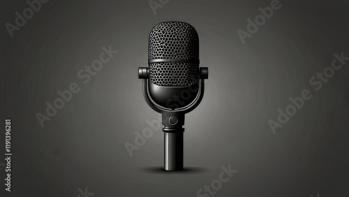 Microphone anmated Icon logo. microphone sign. Karaoke mic. Podcast microphone symbol isolated on transparent white background, microphone PNG photo