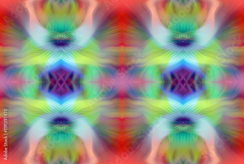 Kaleidoscope Abstract Art with Vivid Colorful Swirl Patterns Digital Painting Creative Multicolor Design for Backgrounds Wallpapers and Art Decor