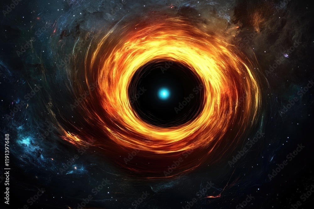 Cosmic Vortex A Fiery Black Hole in Deep Space Cosmic Vortex A Fiery Black Hole in Deep Space