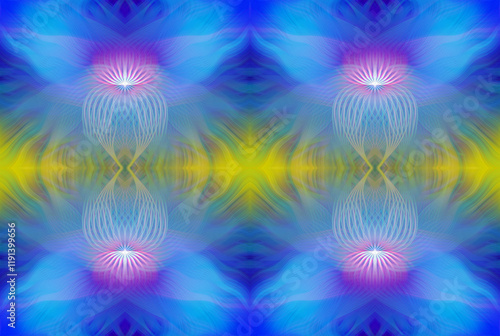 Kaleidoscope Abstract Art with Vivid Colorful Swirl Patterns Digital Painting Creative Multicolor Design for Backgrounds Wallpapers and Art Decor