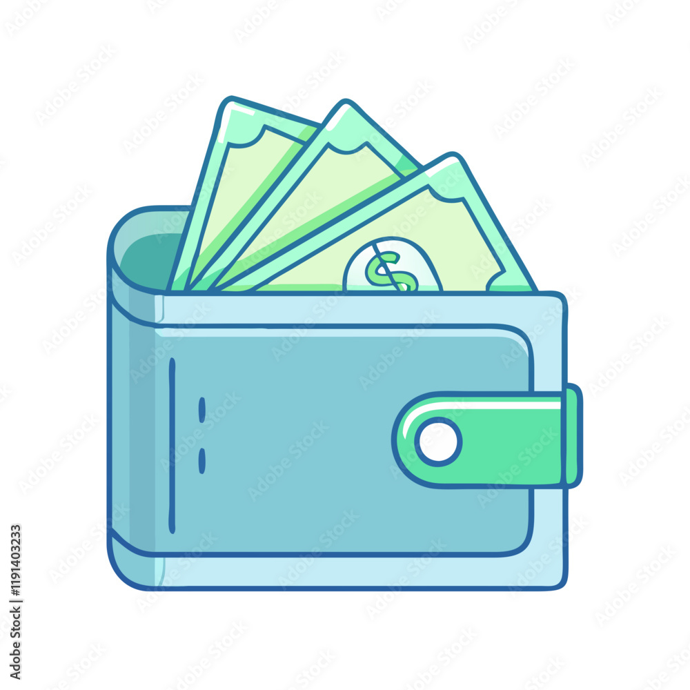 wallet with cash vector icon, wallet with cash vector illustration - simple illustration of wallet with cash, perfect for logos and icons wallet with cash wallet with cash vector icon, wallet with cash vector illustration - simple illustration of wallet with cash, perfect for logos and icons wallet with cash