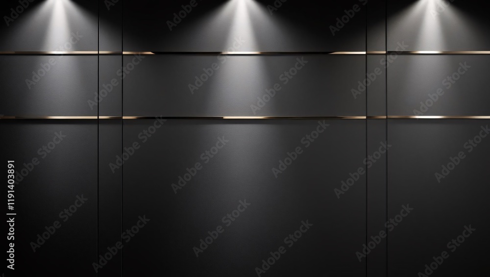 Obraz premium A sleek, dark grey matte wallpaper background with subtle metallic highlights, ideal for card presentations, banners, frames, and display settings, offering a modern, upscale aesthetic.