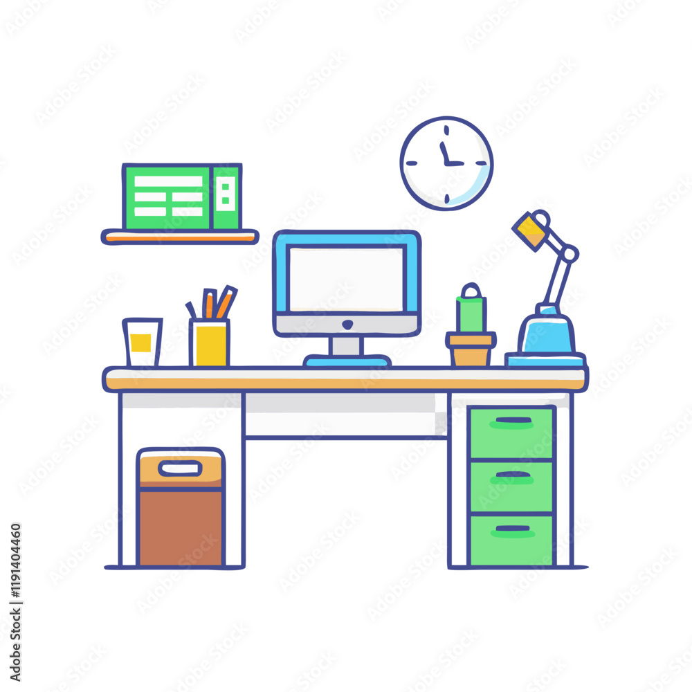 small office desk setup vector icon, small office desk setup vector illustration - simple illustration of small office desk setup, perfect for logos and icons small office desk setup small office desk setup vector icon, small office desk setup vector illustration - simple illustration of small office desk setup, perfect for logos and icons small office desk setup