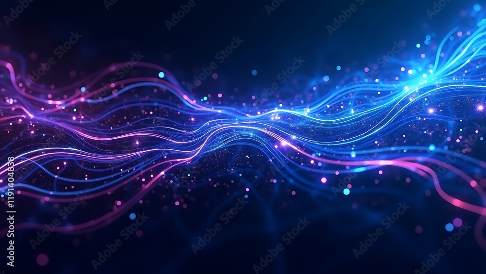 Obraz premium Abstract blue and purple futuristic gaming background. Generative Ai.