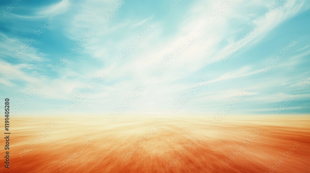 Fototapeta premium Serene Landscape of Sky and Sandy Plain