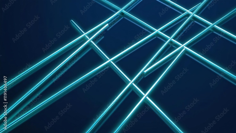 Abstract blue glowing geometric lines on a dark blue background, featuring modern shiny circle lines in a futuristic technology concept. Abstract blue glowing geometric lines on a dark blue background, featuring modern shiny circle lines in a futuristic technology concept.