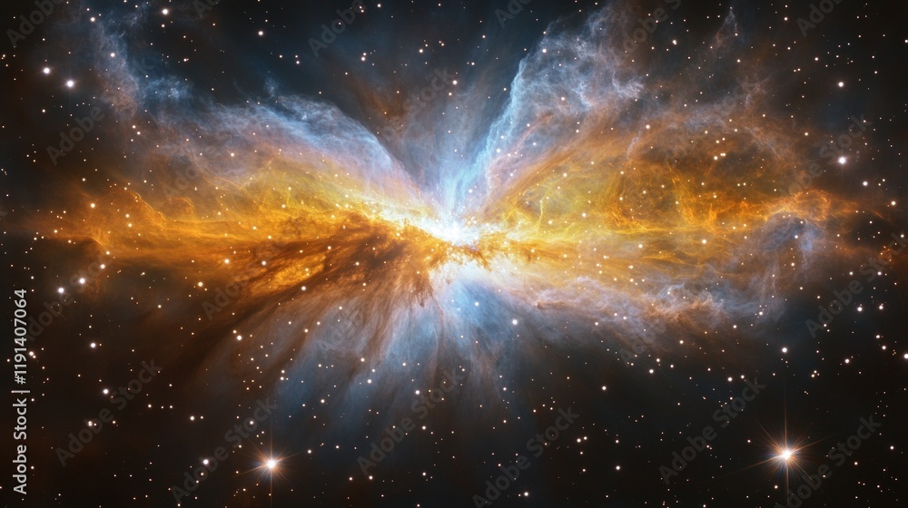Cosmic nebula, glowing gas, scattered stars. Cosmic nebula, glowing gas, scattered stars.
