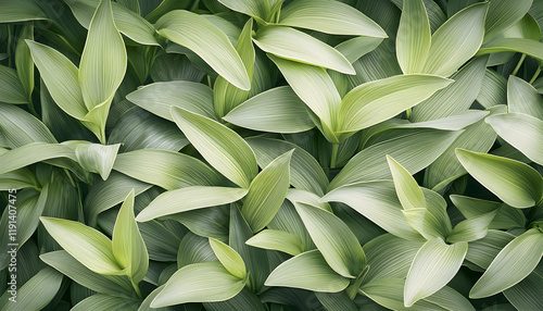 Wallpaper Mural Lush green leaves background texture, springtime foliage, natural plant pattern, ideal for design projects Torontodigital.ca