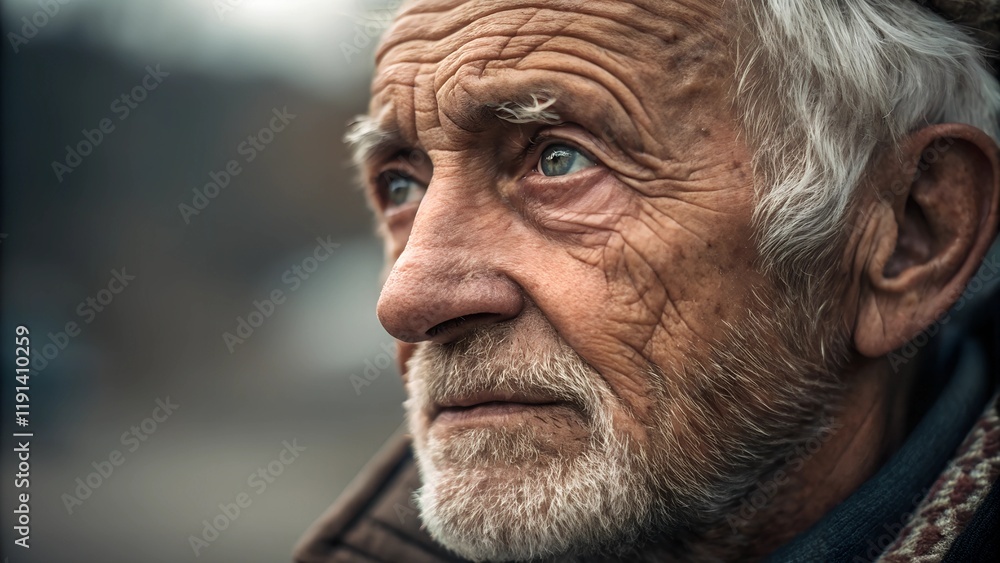 portrait of a old man, face close-up, super detailed, alternating light and dark lights portrait of a old man, face close-up, super detailed, alternating light and dark lights