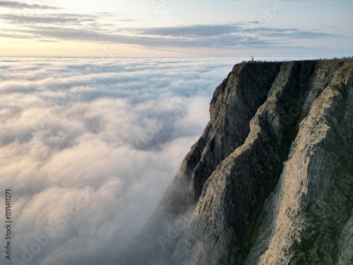 Nordkap in Norwegen zur Mitternachtssonne