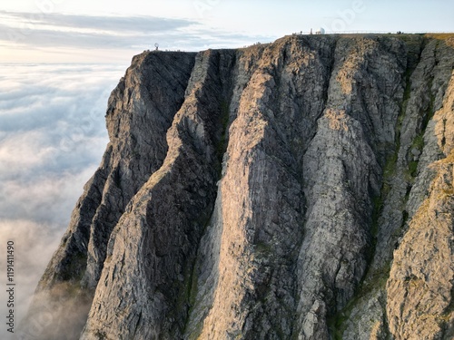 Nordkap in Norwegen zur Mitternachtssonne