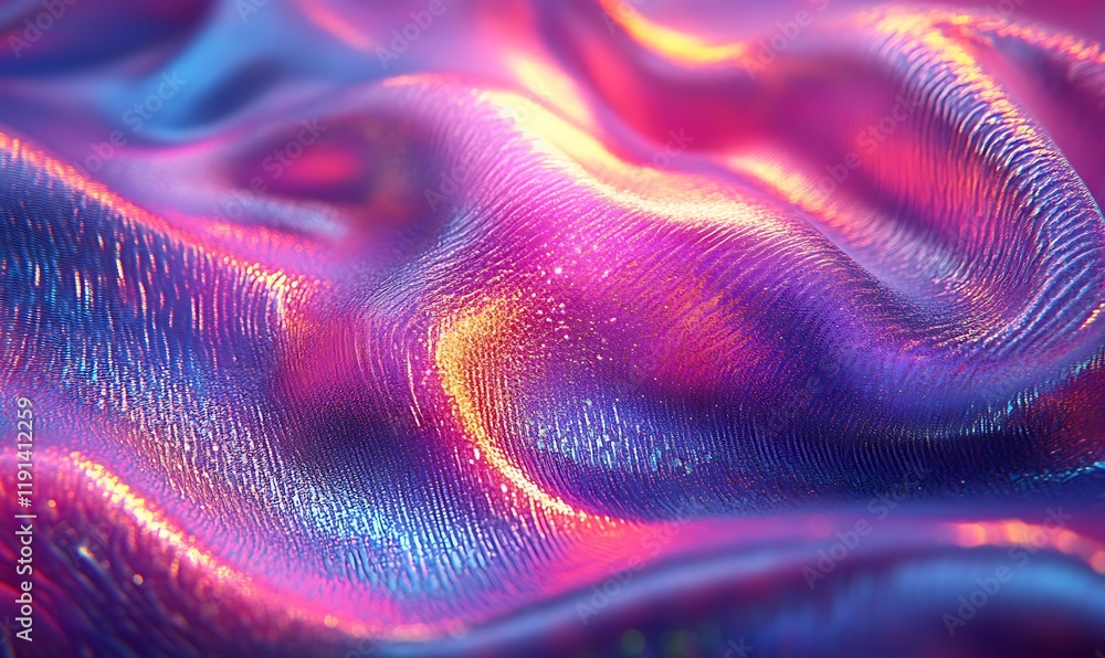 Reflections of Neon Light on Holographic Foils with a Brilliant, Multi-Colored Display Reflections of Neon Light on Holographic Foils with a Brilliant, Multi-Colored Display