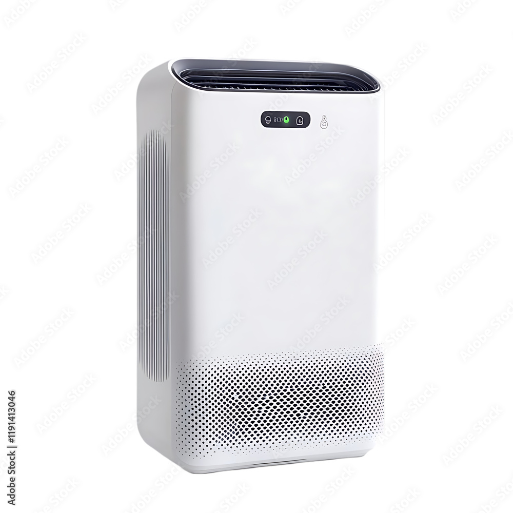 Modern White Air Purifier Clean Home Device Air Quality Technology dust fresh smoke odors smart Modern White Air Purifier Clean Home Device Air Quality Technology dust fresh smoke odors smart