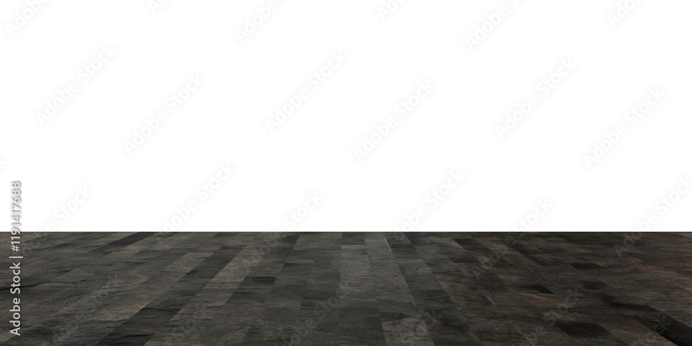 Fototapeta premium wood floor on isolated empty background