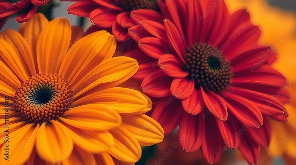 Fototapeta premium orange and yellow flower