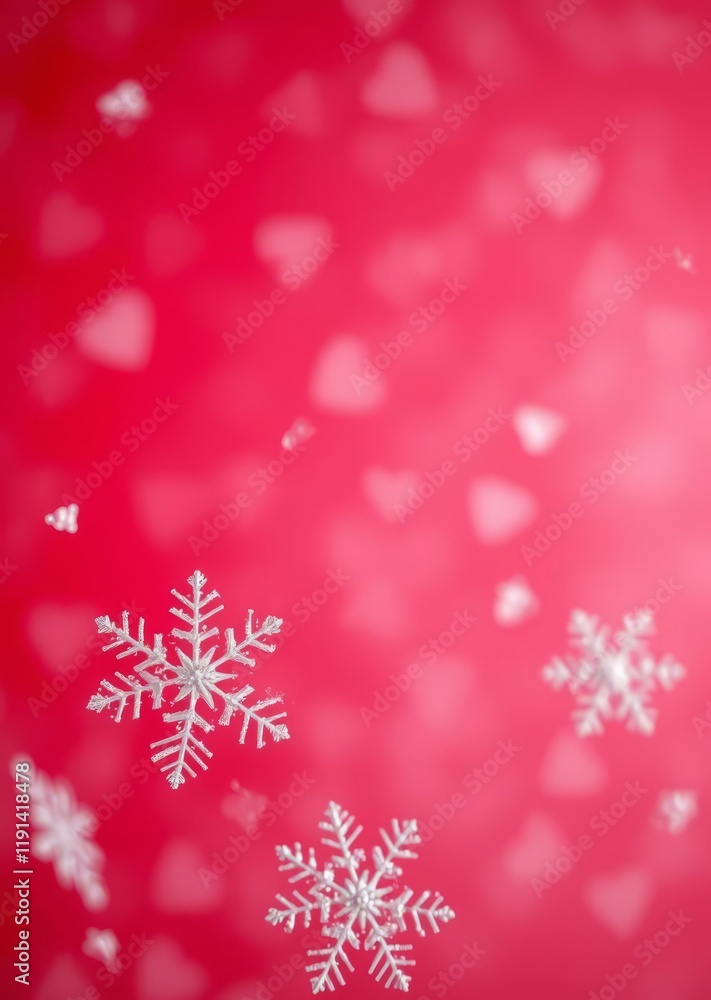 Snowflakes on a red background valentines love heart valentine vector romantic day holiday Snowflakes on a red background valentines love heart valentine vector romantic day holiday