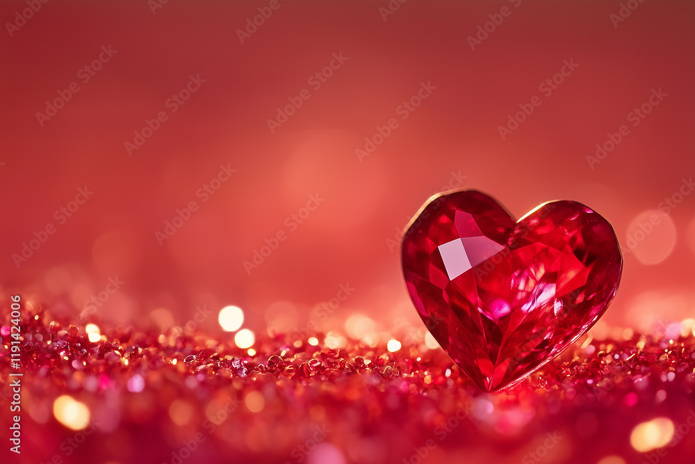 A crystal red heart as a symbol of Valentine's Day. Good for any project. A crystal red heart as a symbol of Valentine's Day. Good for any project.