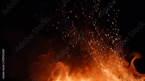 grill burn fog bonfire background realistic fire background border sparks red black embers ll glow sparkles vector effect flying overlay coal flame poster smoke magic particle fog frame heat