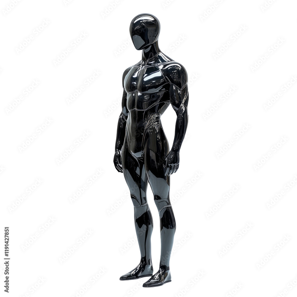 Black Mannequin Figure Isolated on Transparent Background for Creative Use Black Mannequin Figure Isolated on Transparent Background for Creative Use