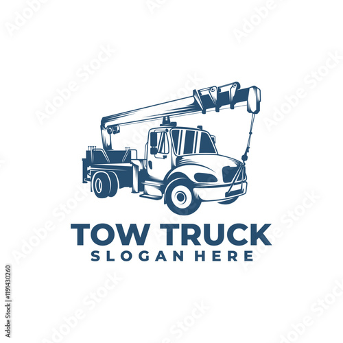 Tow Truck design vector illustration. Tow Truck logo concept template