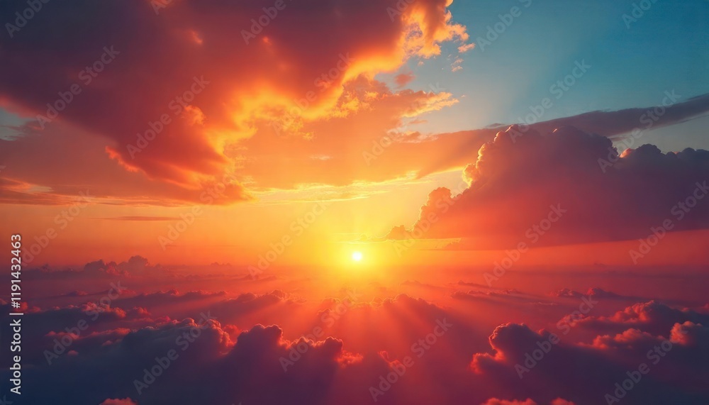 Fototapeta premium sunset in the sky