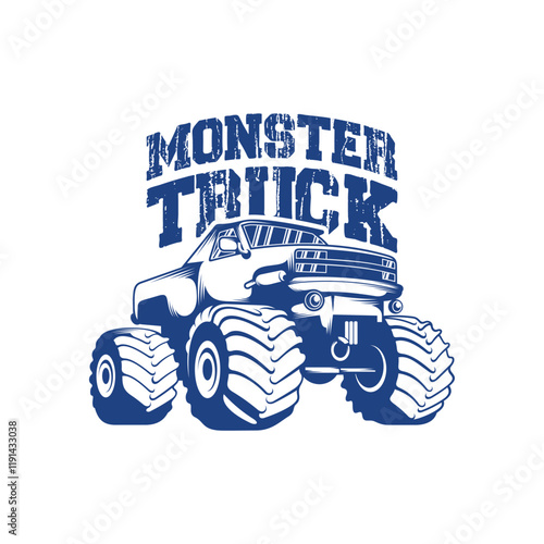 Monster Truck design vector illustration. Monster Truck logo concept template