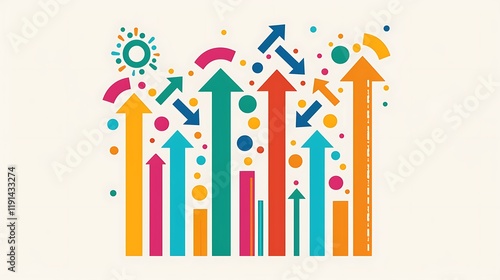 bussiness market graph on the screen