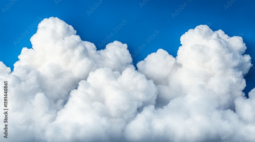 Fluffy Cumulus Cloudscape: A breathtaking view of fluffy cumulus clouds against a vibrant blue sky. The clouds are dense and textured, creating a dramatic and peaceful atmosphere. Fluffy Cumulus Cloudscape: A breathtaking view of fluffy cumulus clouds against a vibrant blue sky. The clouds are dense and textured, creating a dramatic and peaceful atmosphere.