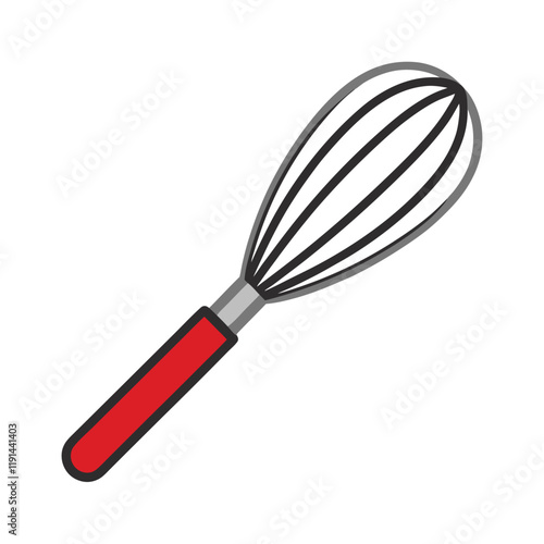 kitchen whisk isolated on white