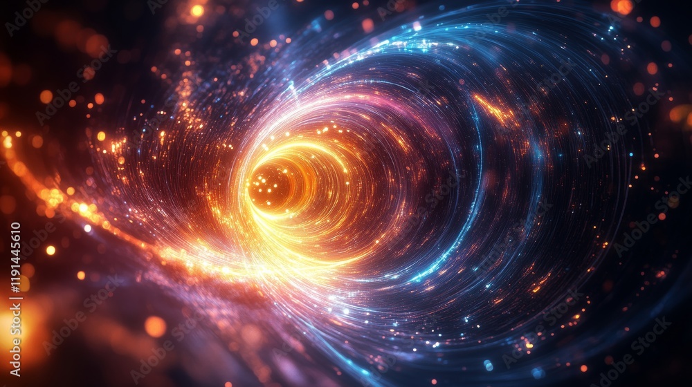 Dynamic Energy Flow of Cosmic Light in Abstract Space Design Dynamic Energy Flow of Cosmic Light in Abstract Space Design