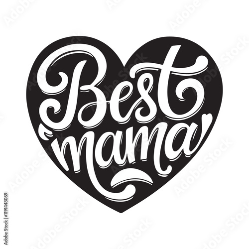 typography design best Mama white background