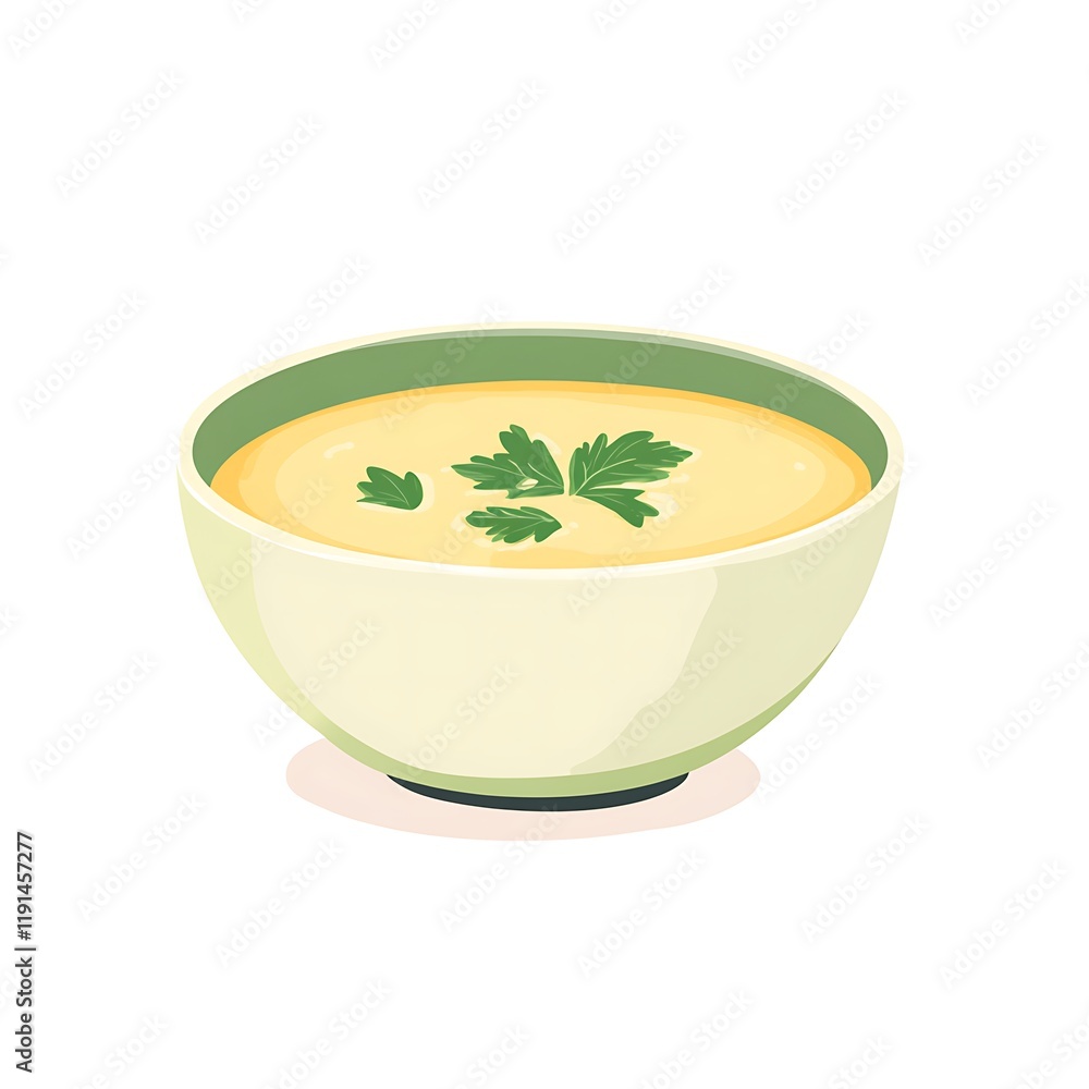 A flat illustration of soupe au pistou in a minimalist style, featuring a pastel color palette on a white background. Perfect for culinary-themed projects and designs. A flat illustration of soupe au pistou in a minimalist style, featuring a pastel color palette on a white background. Perfect for culinary-themed projects and designs.