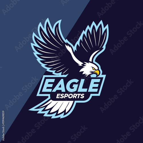 Eagle mascot esport logo design