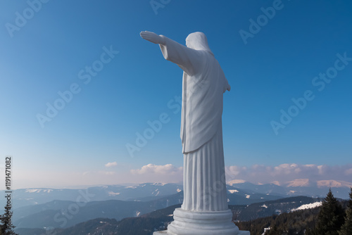 Fotografia Christ the redeemer statue on Gleinalm in Styria, Austria, Europe