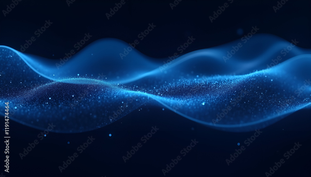 Abstract blue wave patterns for sound and technology concept Abstract blue wave patterns for sound and technology concept