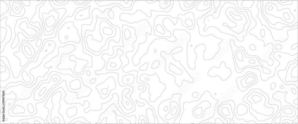 Fototapeta premium Abstract Vector geography landscape Topo contour map on white background, Topographic contour lines. Seamless pattern with lines Topographic map.