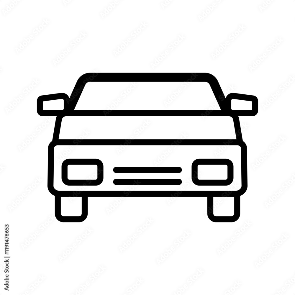 Car icon set. car vector icon. isolating on white background Car icon set. car vector icon. isolating on white background