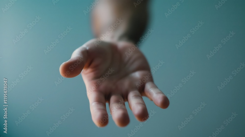 open human hand reaching forward with soft focus on fingers and subtle gradient backdrop offering help concept of care connection healthcare open human hand reaching forward with soft focus on fingers and subtle gradient backdrop offering help concept of care connection healthcare