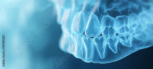 abstract background, blue and white waves.