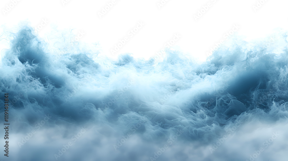 Serene Ethereal Clouds and Misty Horizon in a Tranquil Blue Sky Serene Ethereal Clouds and Misty Horizon in a Tranquil Blue Sky