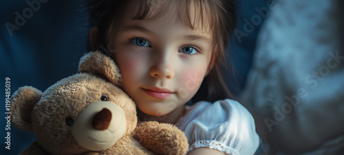girl with teddy bear ..