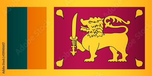National flag of Sri Lanka vector symbol