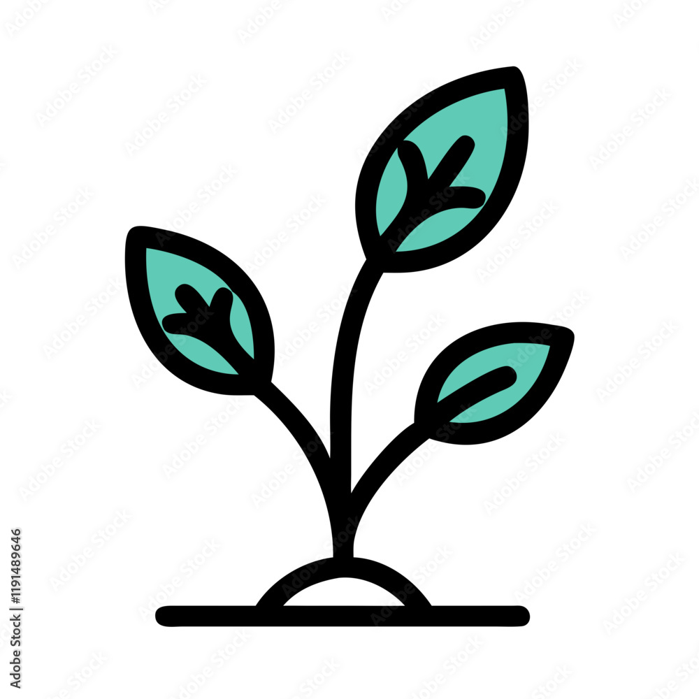 Plant icon vector, white background Plant icon vector, white background