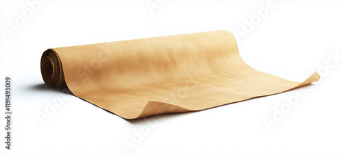 empty paper roll on white background