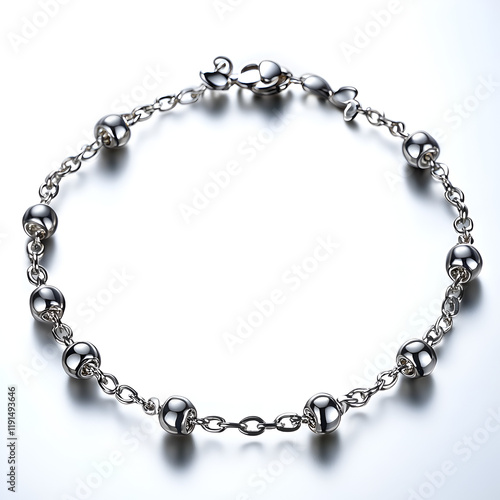 Wallpaper Mural Elegant Silver Chain Bracelet with Beaded Accents for Women Stylish Minimalist Jewelry Gift Torontodigital.ca