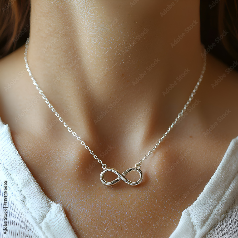 Elegant Silver Infinity Symbol Necklace for Women Stylish and Trendy Accessories