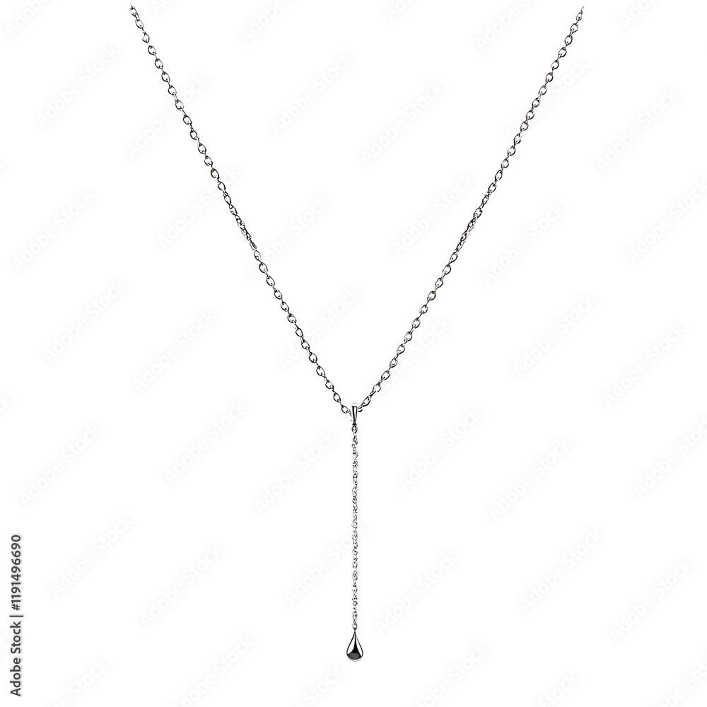 Elegant Silver Drop Necklace - Minimalist Jewelry for Everyday Wear and Special Occasions
