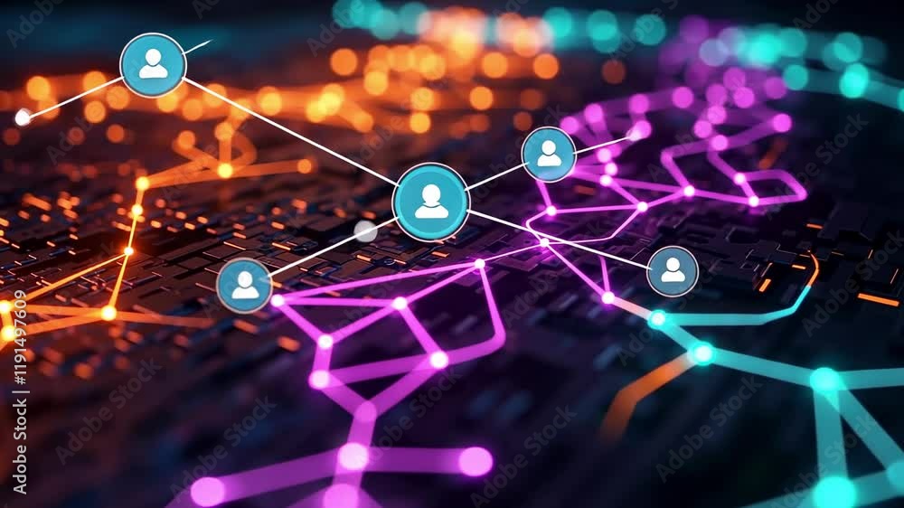 Digital network connection: visualizing data and technology communication paths Digital network connection: visualizing data and technology communication paths